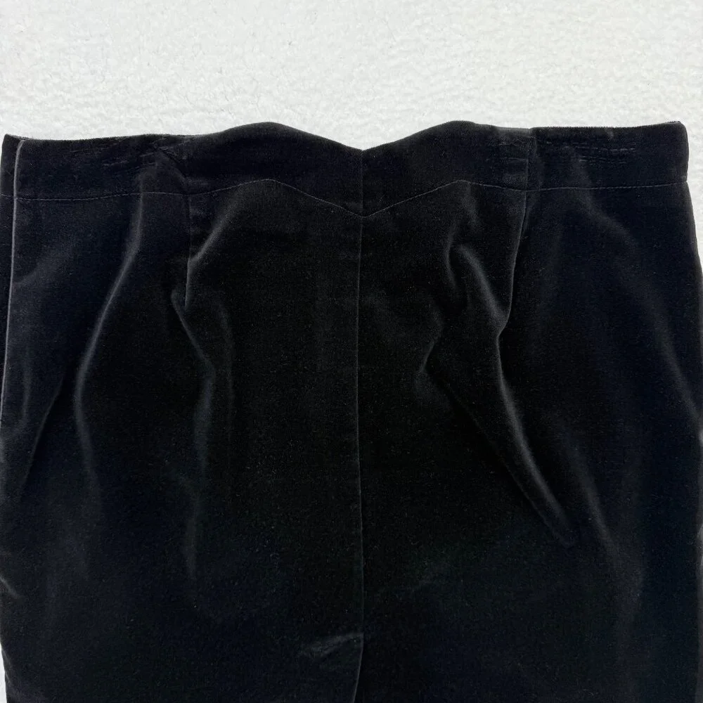 Context Black Velvet Skirt Knee Length Stretch‎ Goth Holiday Size 12